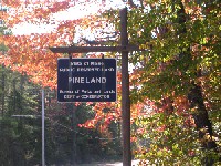 Pineland recreational area in Maine