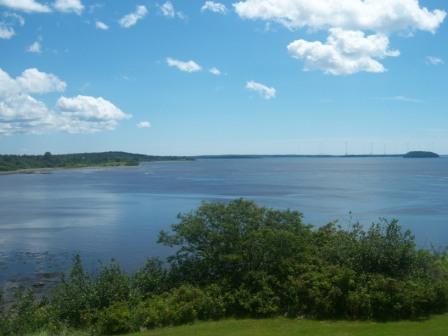 View looking east across Machias Bay from Fort O'Brien, Machiasport, Maine