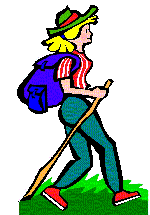 Woman Hiking in Maine