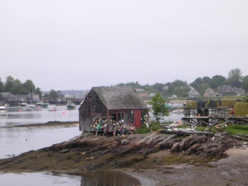 Buoy House on Mackerel Cove of Bailey Island, Maine.